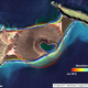 Changes to Hunga Tonga-Hunga Ha’apai’s shoreline over time are overlain atop a September 2017 satellite image. Image: NASA/©DigitalGlobe
